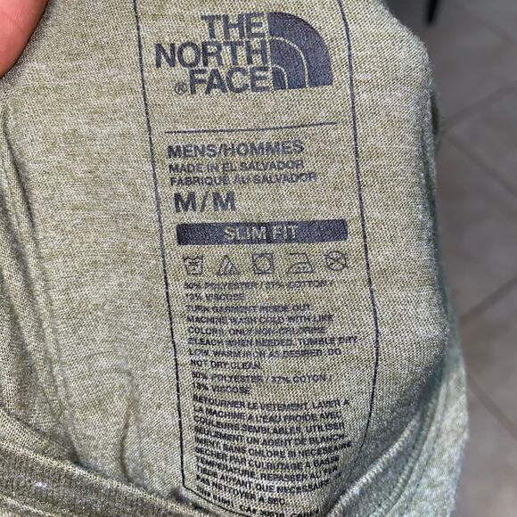 The North Face Never Stop Sleeping Around Camping Green Short Sleeve Slim Tee M - Picture 4 of 4